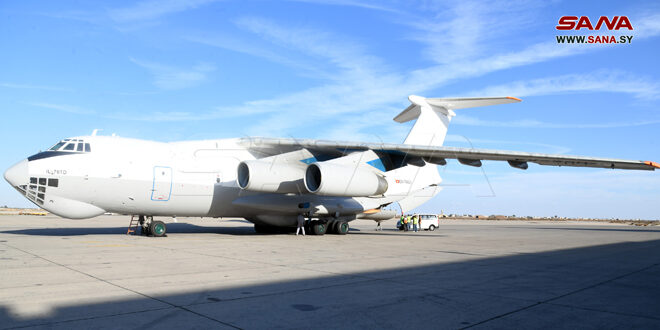 Emirati aid plane for those coming from Lebanon arrives at Damascus Airport