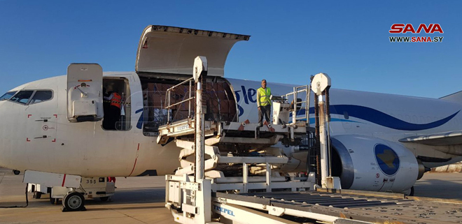 Pakistani aid plane for arrivals from Lebanon lands at Damascus Int’l Airport