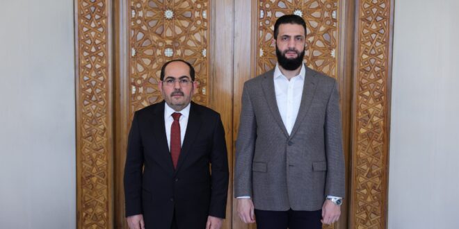 President al-Sharaa receives Mr. Abdul Rahman Mustafa in Damascus