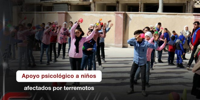 Apoyo psicológico a niños sirios afectados por los terremotos