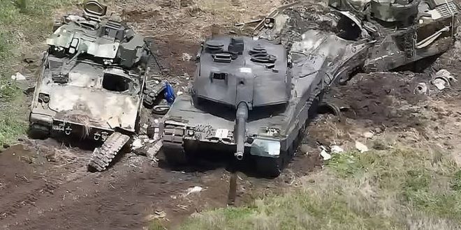 La masacre de tanques alemanes Leopard-2 en Zaporiyia