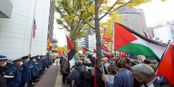 Dos manifestaciones en Praga y Osaka en solidaridad con el pueblo palestino