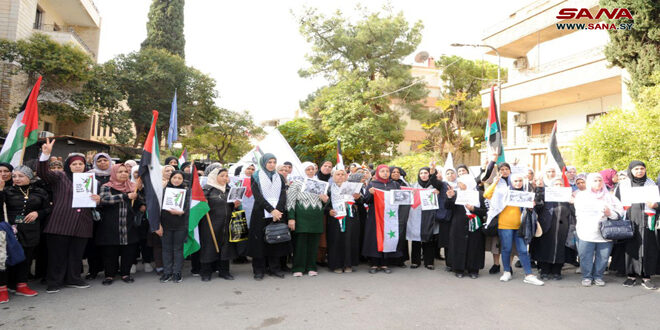 Protestan en Damasco contra crímenes israelíes